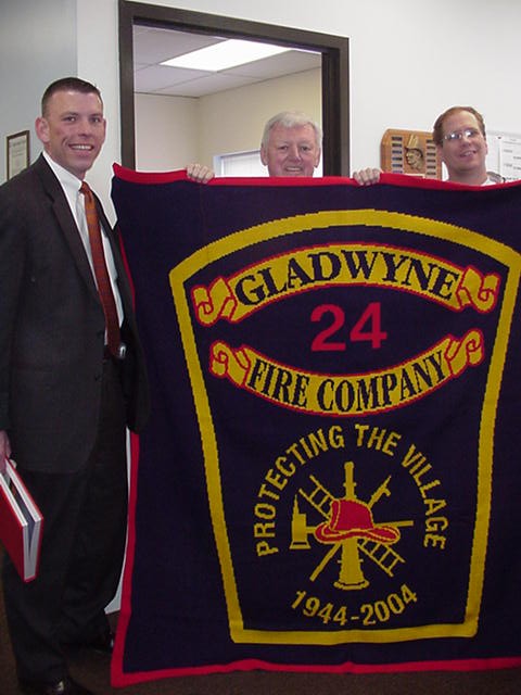 Andy Block, Harry Knorr & John Remillard.  This was Chief Knorr's last day at work before retirement, so we dropped by with a small gift for him to remember us by. 